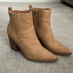 Women’s tan booties